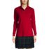 Women's Long Sleeve Interlock Polo Shirt, Front