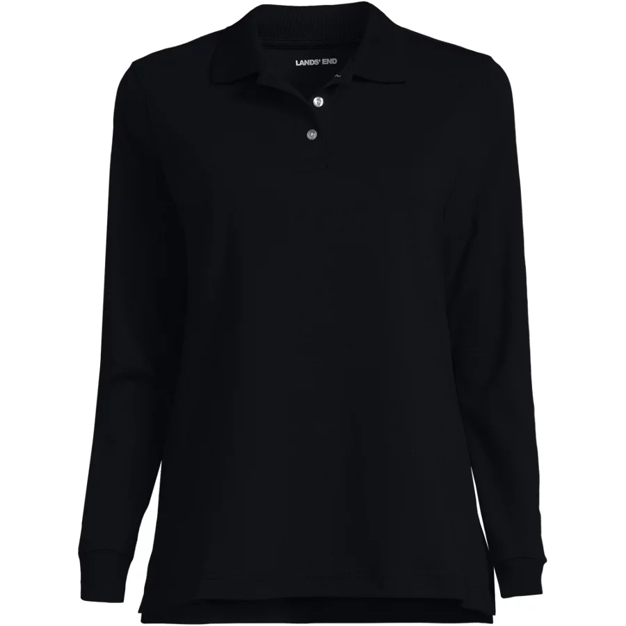 School Uniform Long Sleeve Interlock Polo Shirt