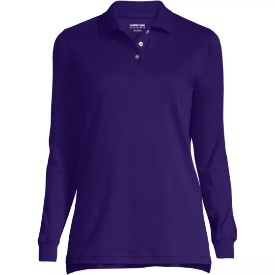 Women's Long Sleeve Interlock Polo - primary