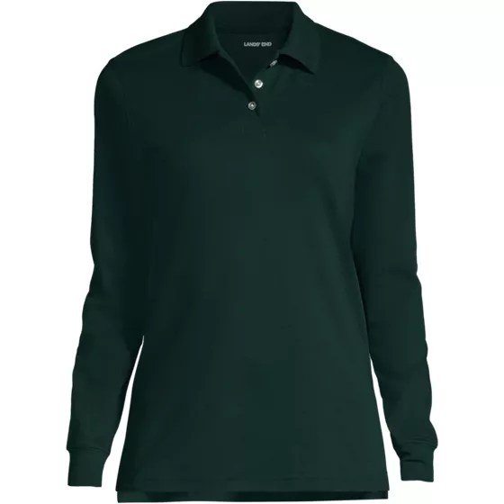 Women's Long Sleeve Interlock Polo - primary