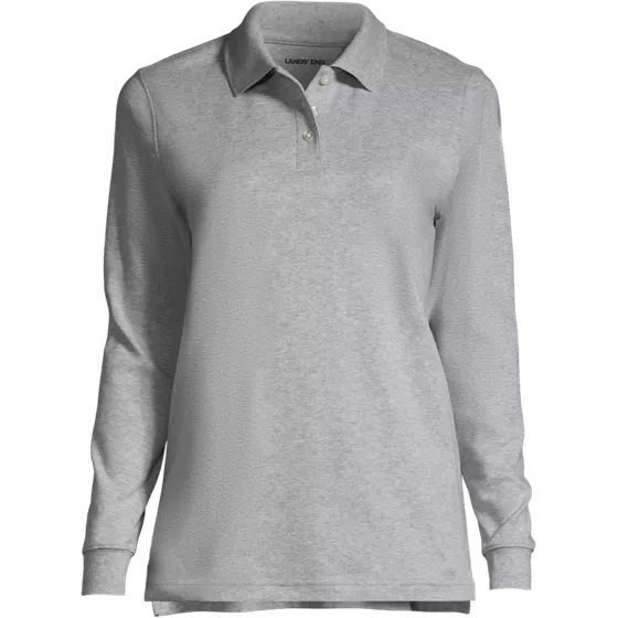 Women's Long Sleeve Interlock Polo - primary