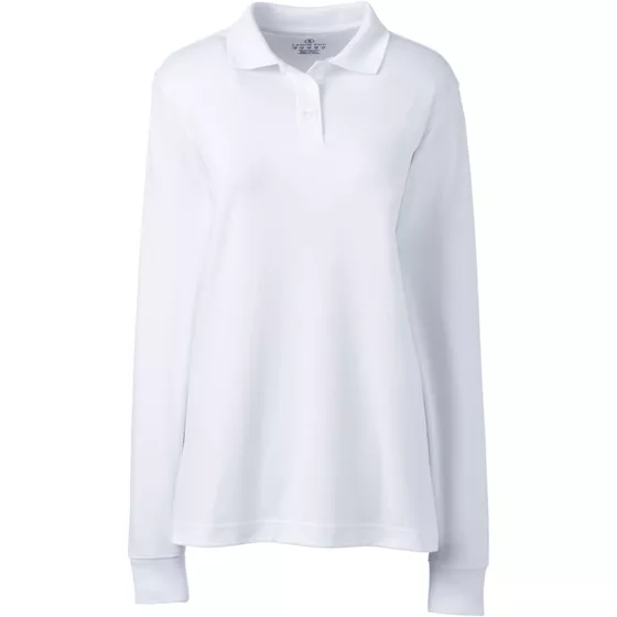 Women's Tall Long Sleeve Interlock Polo Shirt - primary