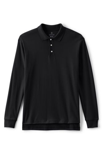 Men's Long Sleeve Interlock Polo from Lands' End