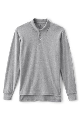 Men's Long Sleeve Interlock Polo from Lands' End