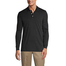 Men's Long Sleeve Interlock Polo Shirt, Front