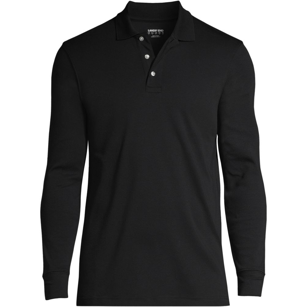 Cotton polo shirts long hot sale sleeve