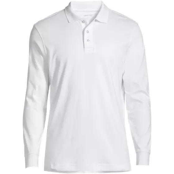 Men's Long Sleeve Interlock Polo - primary