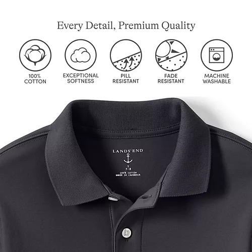 Men's Short Sleeve Interlock Polo Shirt, alternative image