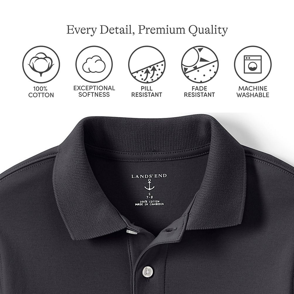 Men's Short Sleeve Interlock Polo Shirt | Lands' End