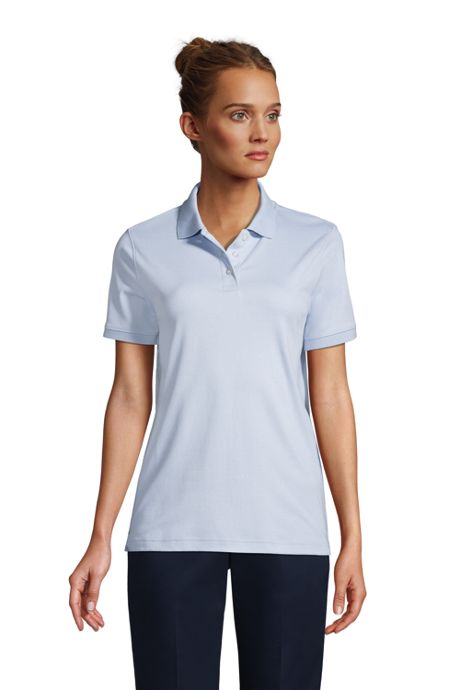 Lands' End School Uniform Men's Short Sleeve Interlock Polo Shirt