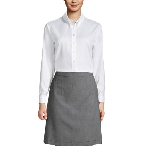 Women's Long Sleeve No Iron Pinpoint Shirt - image 2