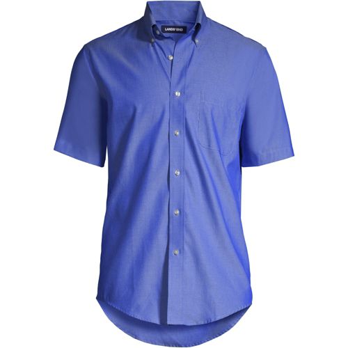 mens short sleeve dress shirts blue Short Sleeve Shirt for Tall Men in Navy Blue L / Extra Tall / Navy Blue
