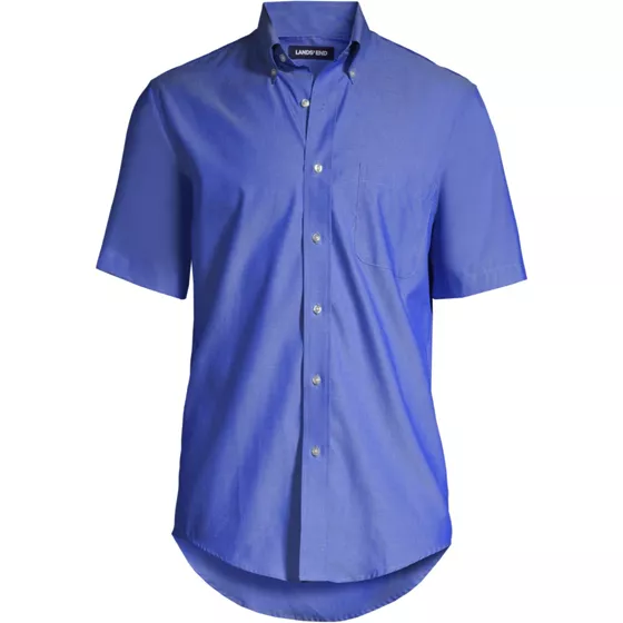 Men's Short Sleeve No Iron Pinpoint Dress Shirt - primary