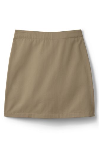 Girls Blend Chino Skort Above Knee Lands End