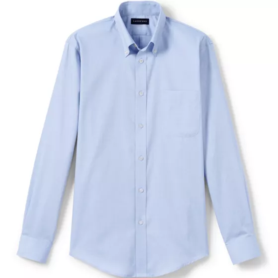 Men's Long Sleeve No Iron Pinpoint Dress Shirt - primary