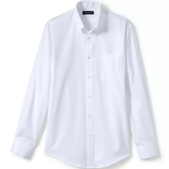 Men's Long Sleeve No Iron Pinpoint Dress Shirt - primary
