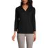Women's Petite Cotton Polyester 3/4 Sleeve Interlock Johnny Collar, Front