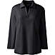 School Uniform Women's Cotton Polyester 3/4 Sleeve Interlock Johnny Collar, Front