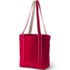 Medium Solid Color 5 Pocket Open Top Long Handle Canvas Tote Bag, Back