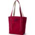 Medium Solid Color 5 Pocket Open Top Long Handle Canvas Tote Bag, Front