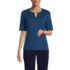 Women's Cotton Polyester Modern Half Sleeve Splitneck, Front