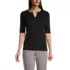 Women's Cotton Polyester Modern Half Sleeve Splitneck, Front