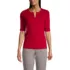 Women's Cotton Polyester Modern Half Sleeve Splitneck, Front
