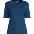 Women's Cotton Polyester Modern Half Sleeve Splitneck, Front