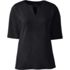 Women's Cotton Polyester Modern Half Sleeve Splitneck, Front