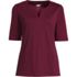 Women's Plus Size Cotton Polyester Modern Half Sleeve Splitneck, Front