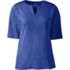 Women's Plus Size Cotton Polyester Modern Half Sleeve Splitneck, Front