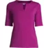 Women's Cotton Polyester Modern Half Sleeve Splitneck, Front