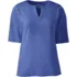 Women's Plus Size Cotton Polyester Modern Half Sleeve Splitneck, Front