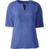 Women's Cotton Polyester Modern Half Sleeve Splitneck, Front