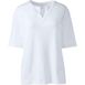 Women's Cotton Polyester Modern Half Sleeve Splitneck, Front