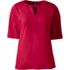 Women's Cotton Polyester Modern Half Sleeve Splitneck, Front