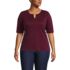 Women's Plus Size Cotton Polyester Modern Half Sleeve Splitneck, Front