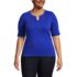 Women's Plus Size Cotton Polyester Modern Half Sleeve Splitneck, Front
