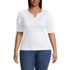 Women's Plus Size Cotton Polyester Modern Half Sleeve Splitneck, Front