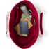 Large Solid Color 5 Pocket Open Top Long Handle Canvas Tote Bag, alternative image