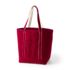 Large Solid Color 5 Pocket Open Top Long Handle Canvas Tote Bag, Front