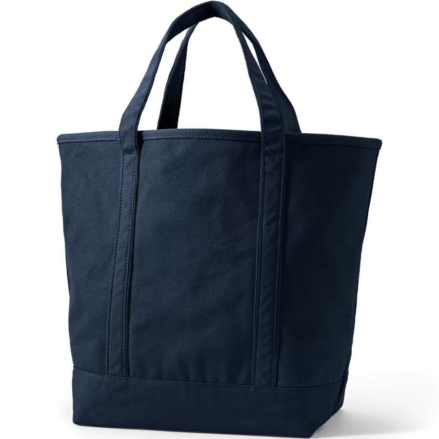 School Uniform Solid Color 5 Pocket Canvas Tote Bags view 2