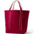 Large Solid Color 5 Pocket Open Top Canvas Tote Bag, Back