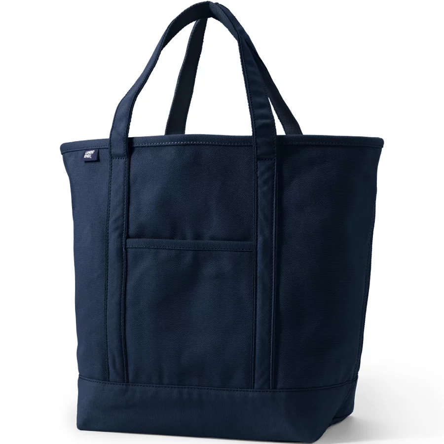 School Uniform Solid Color 5 Pocket Canvas Tote Bags view 3