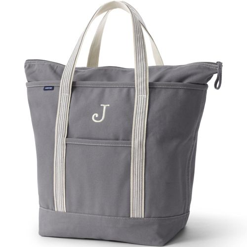 Solid Color Zip Top Tote Bag