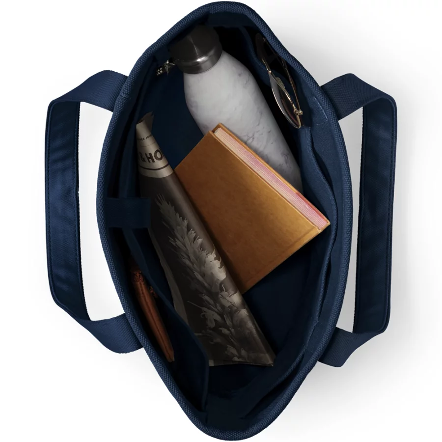 School Uniform Solid Color 5 Pocket Canvas Tote Bags view 6