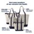 Small Solid Color Open Top Canvas Tote Bag, alternative image