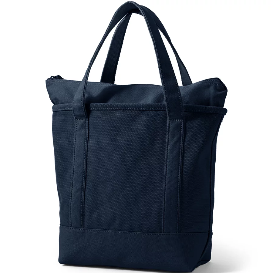 School Uniform Solid Color 5 Pocket Canvas Tote Bags view 7