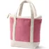 Medium Solid Color 5 Pocket Zip Top Canvas Tote Bag, Back