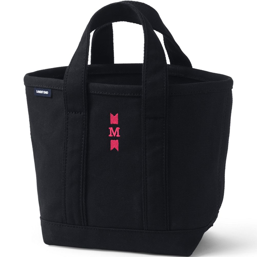 Small Solid Color Open Top Canvas Tote Bag | Lands' End